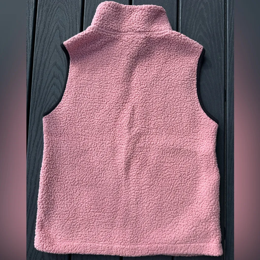 Women’s medium PINK full zip sherpa vest - Image 5