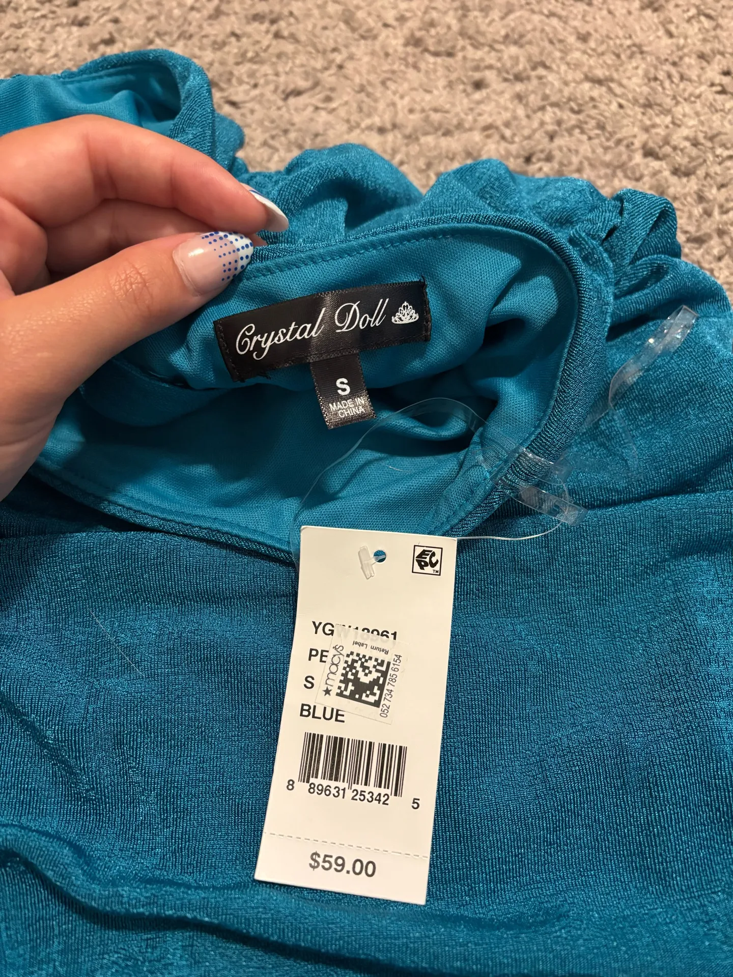 Macy's  Homecoming Dress Blue - Image 3