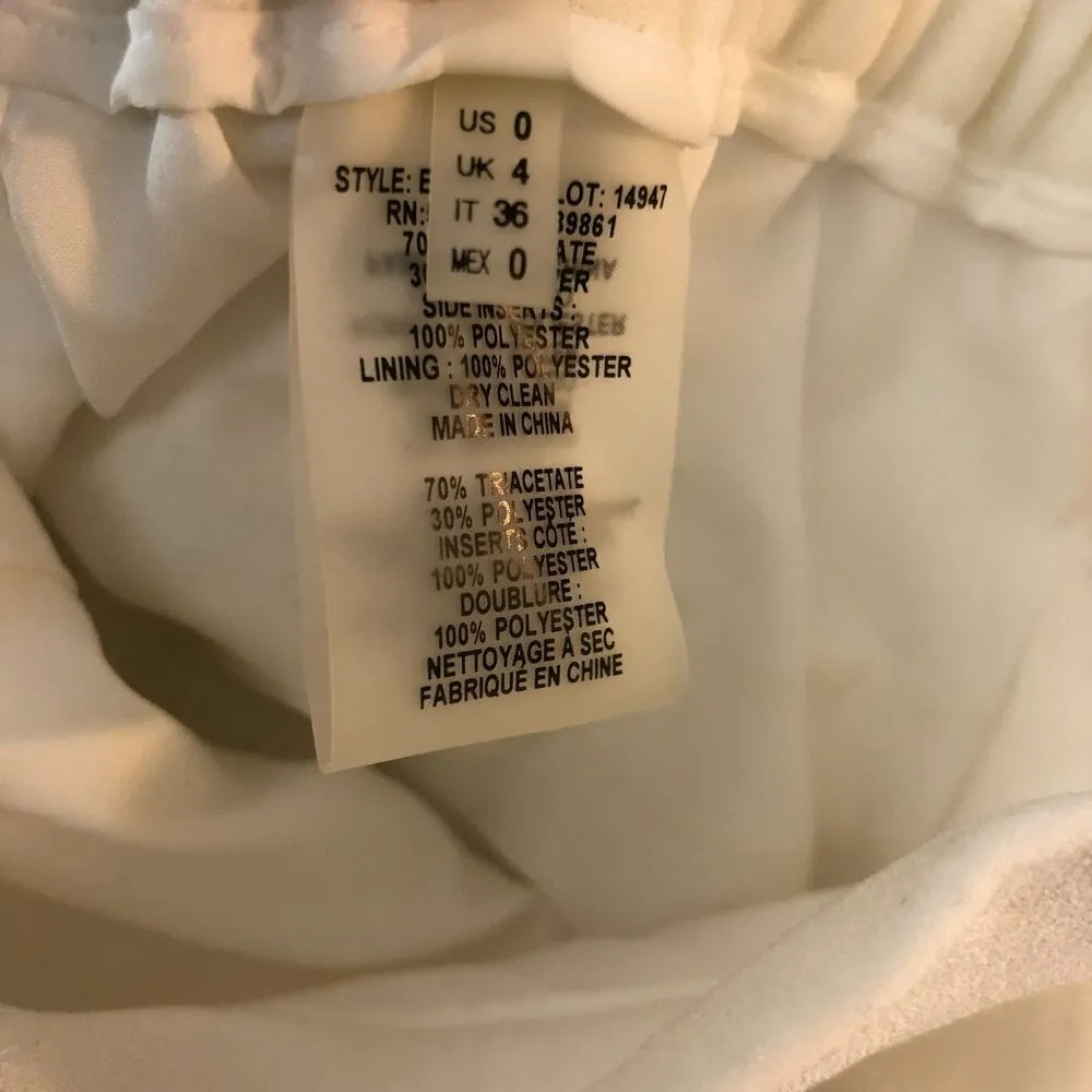 Elie Tahari Womens Dress Pants Tuxedo Stripe Pull On Straight Leg White 0 - Image 5