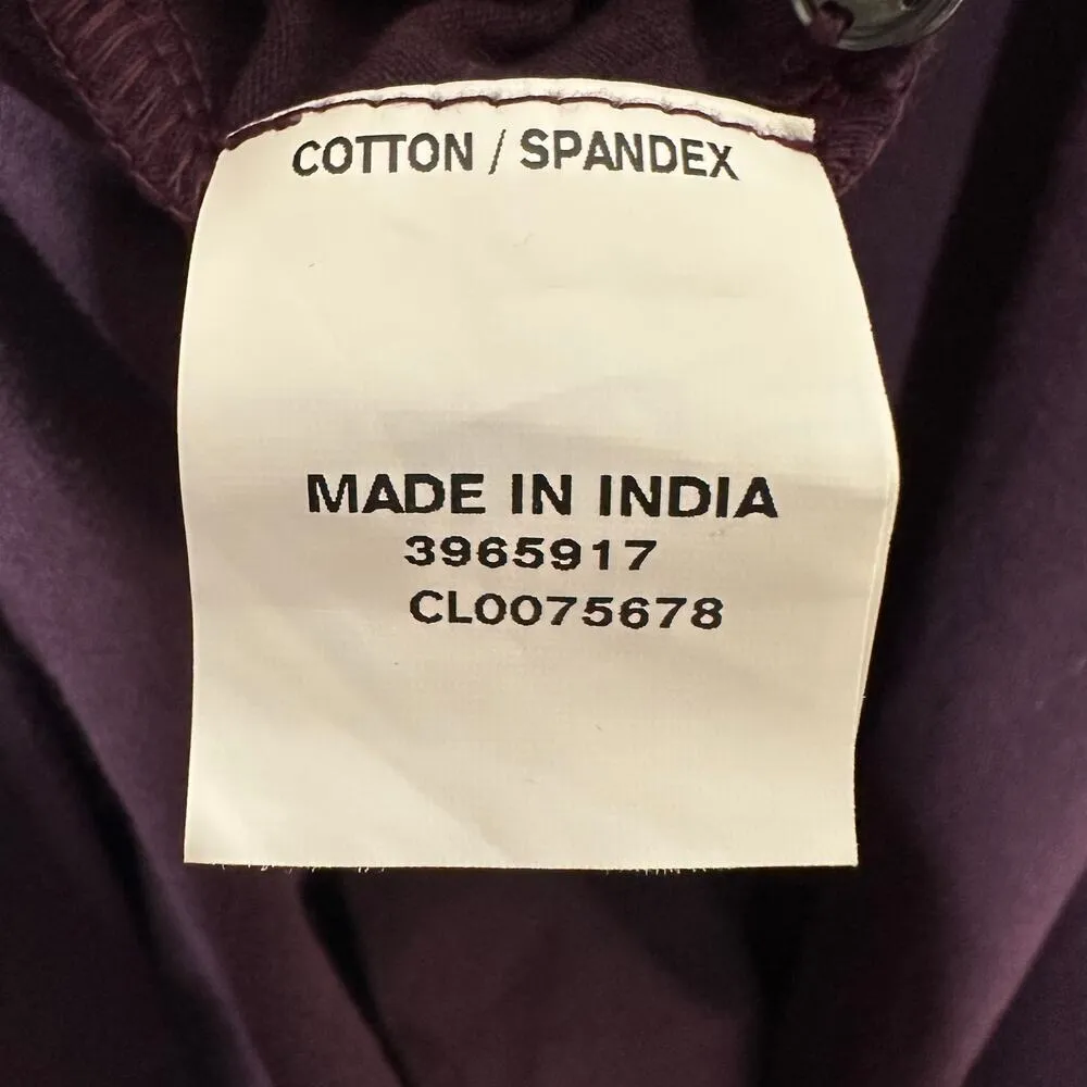 Eshakti Pleated Midi Dress Women's Half Sleeve Purple Size Large? - Image 5