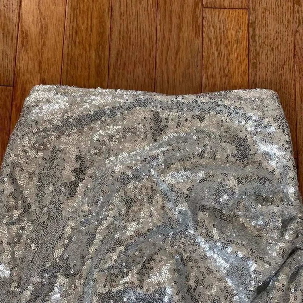 gold silver sparkle ruched skirt - Image 3