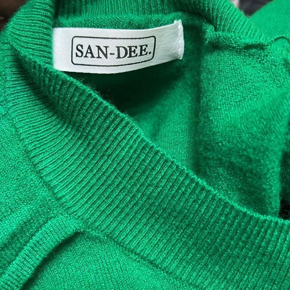 San Dee Green Crewneck Sweater Top(Size Small/2) Green - Image 6