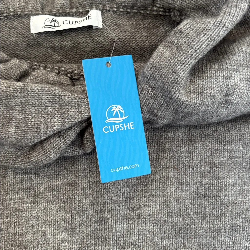 Cupshe Playful Poise  Gray Sweater - Image 6