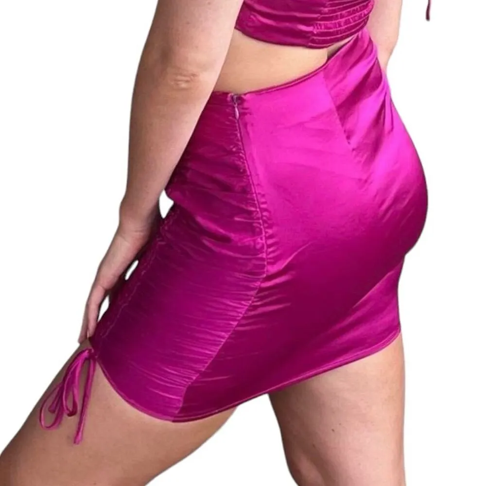 Women's Pink Mini Skirt Size Large - Image 11