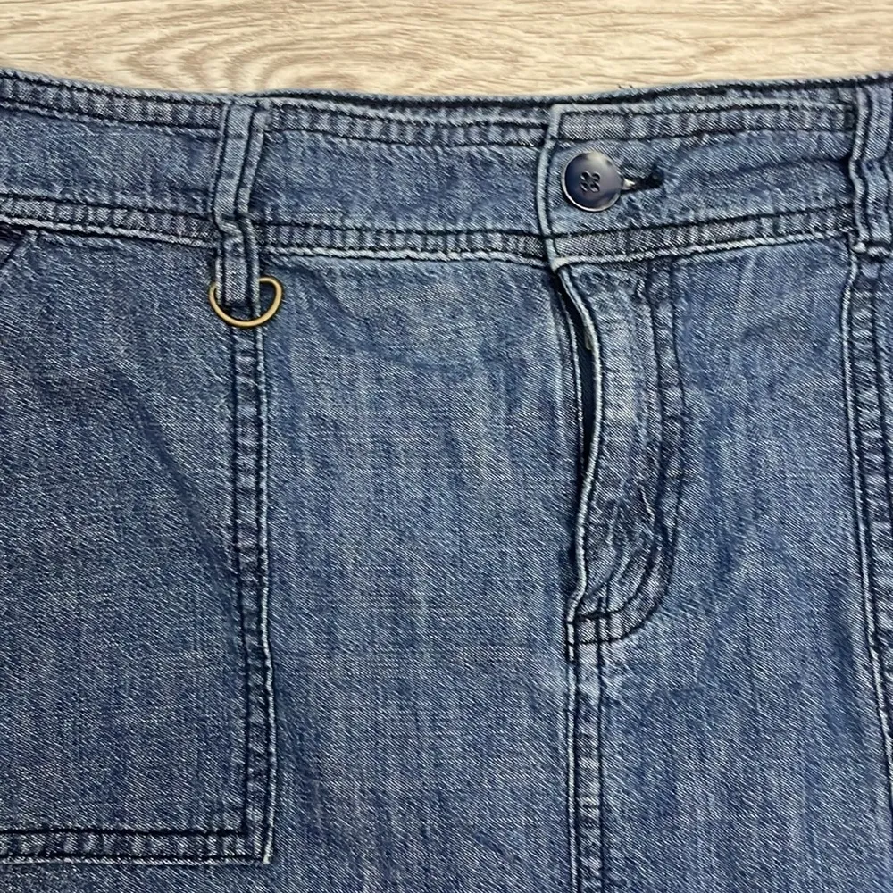 G.H. Bass & Co. Blue100% Cotton Denim Cargo Mini Jean Skirt Size 6 - Image 7