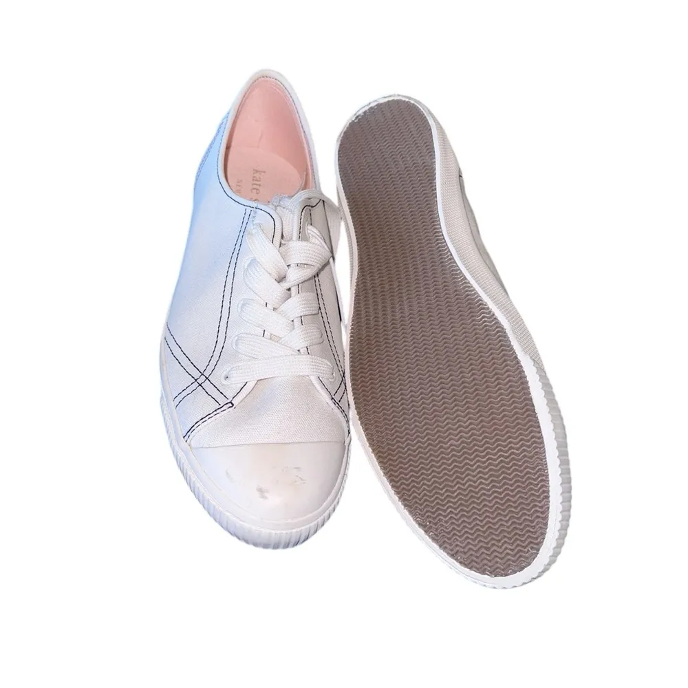 NEW Kate Spade New York  Tennison Canvas Casual and Fashion Sneakers White - Image 5