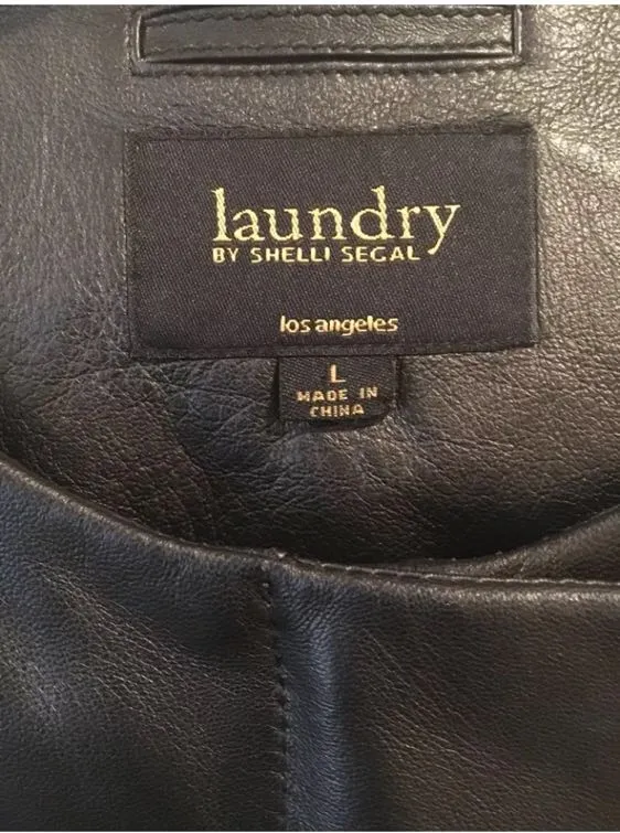Laundry by Shelli Segal Black Leather Coat  - Image 4