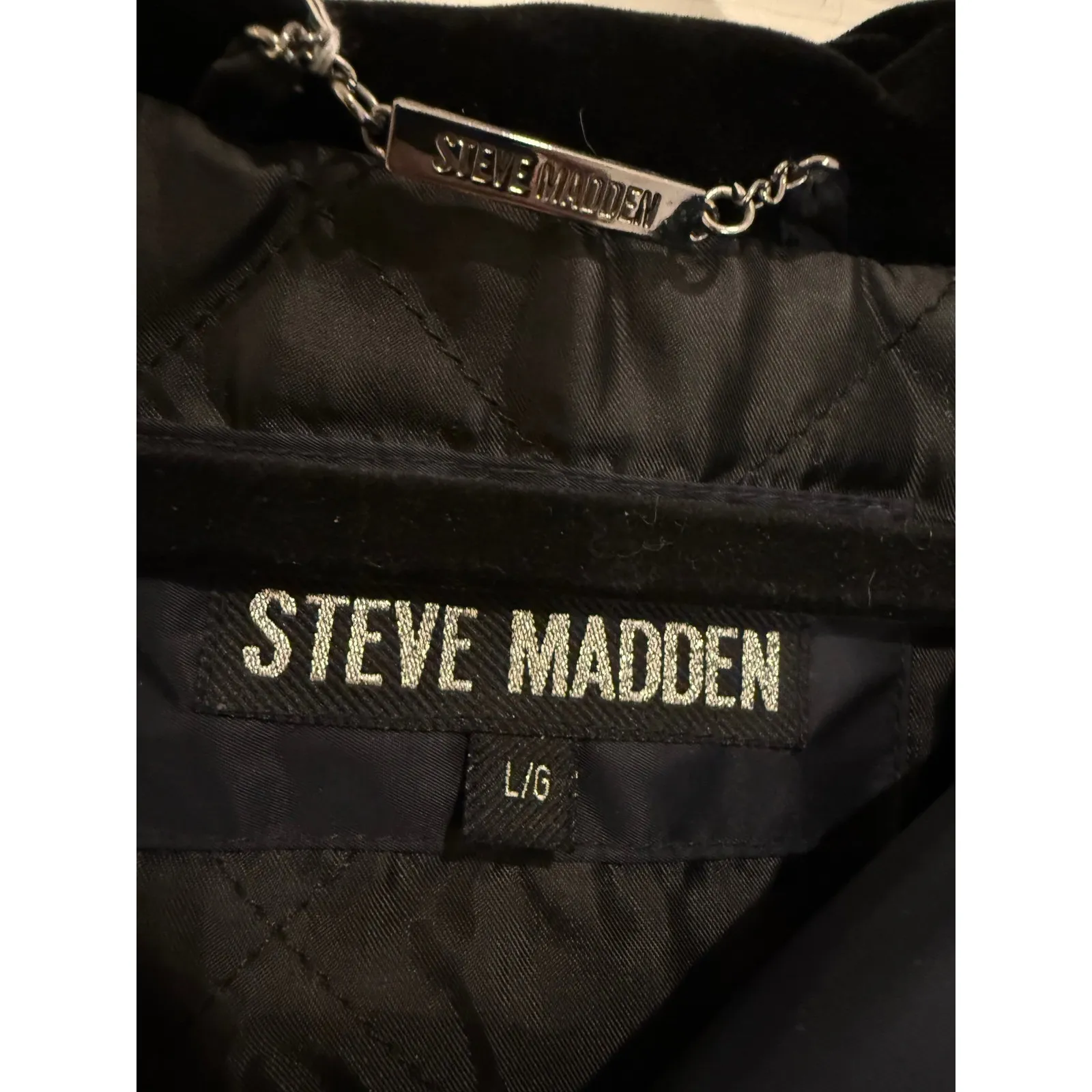 Steve Madden Anorak Jacket Hooded Drawstring Utility Pockets‎ L - Image 3
