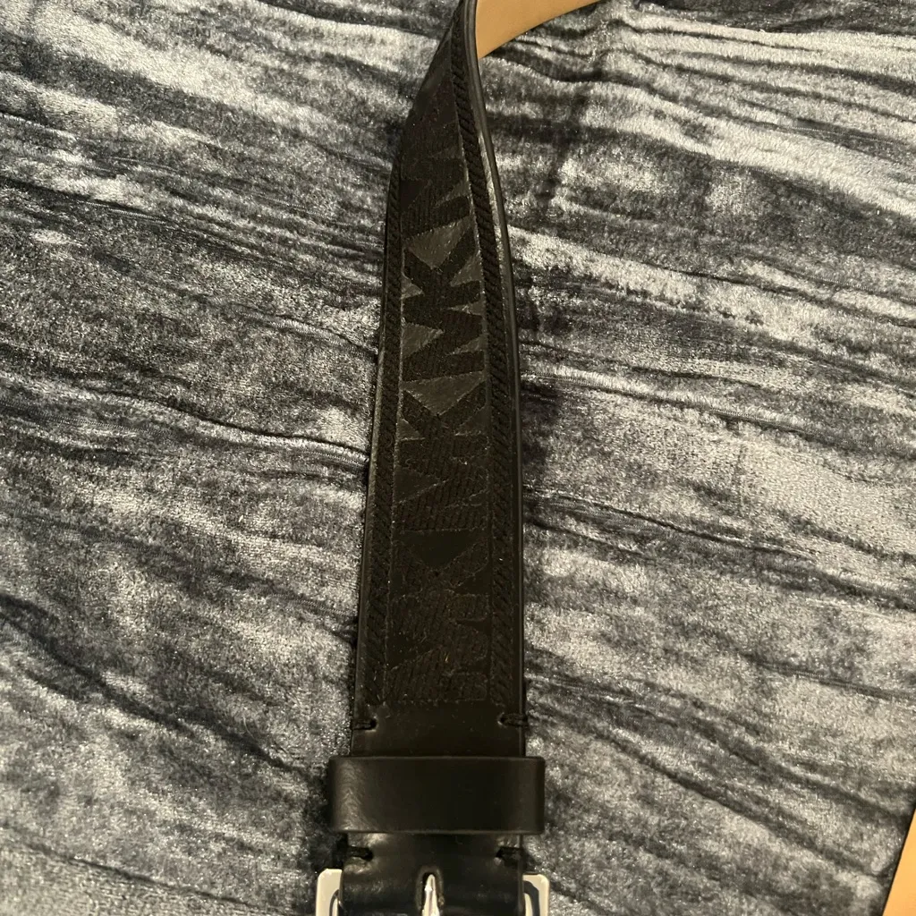 Michael Kors Black Leather Belt Size S - Image 6