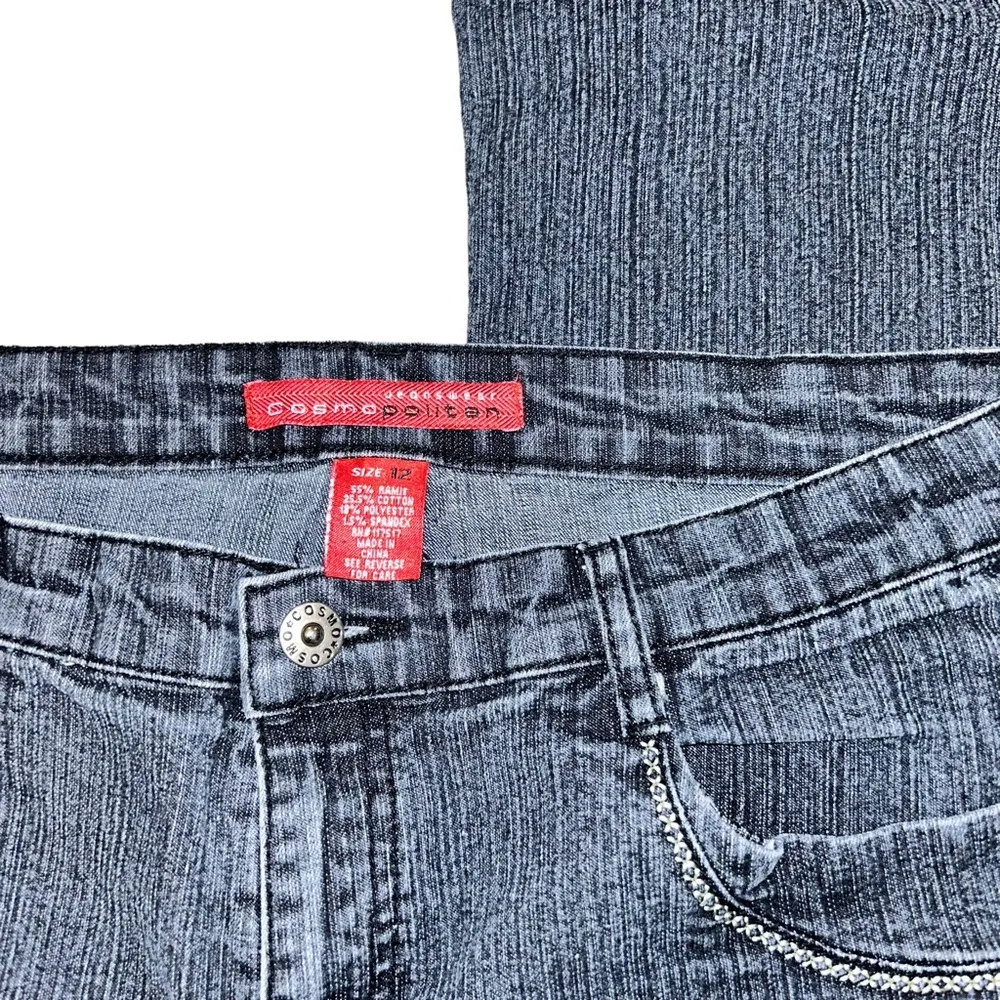 Black & Gold 2000’s Cosmopolitan Jeans Women’s Size 12 Y2K Style Bootcut Pants! - Image 3