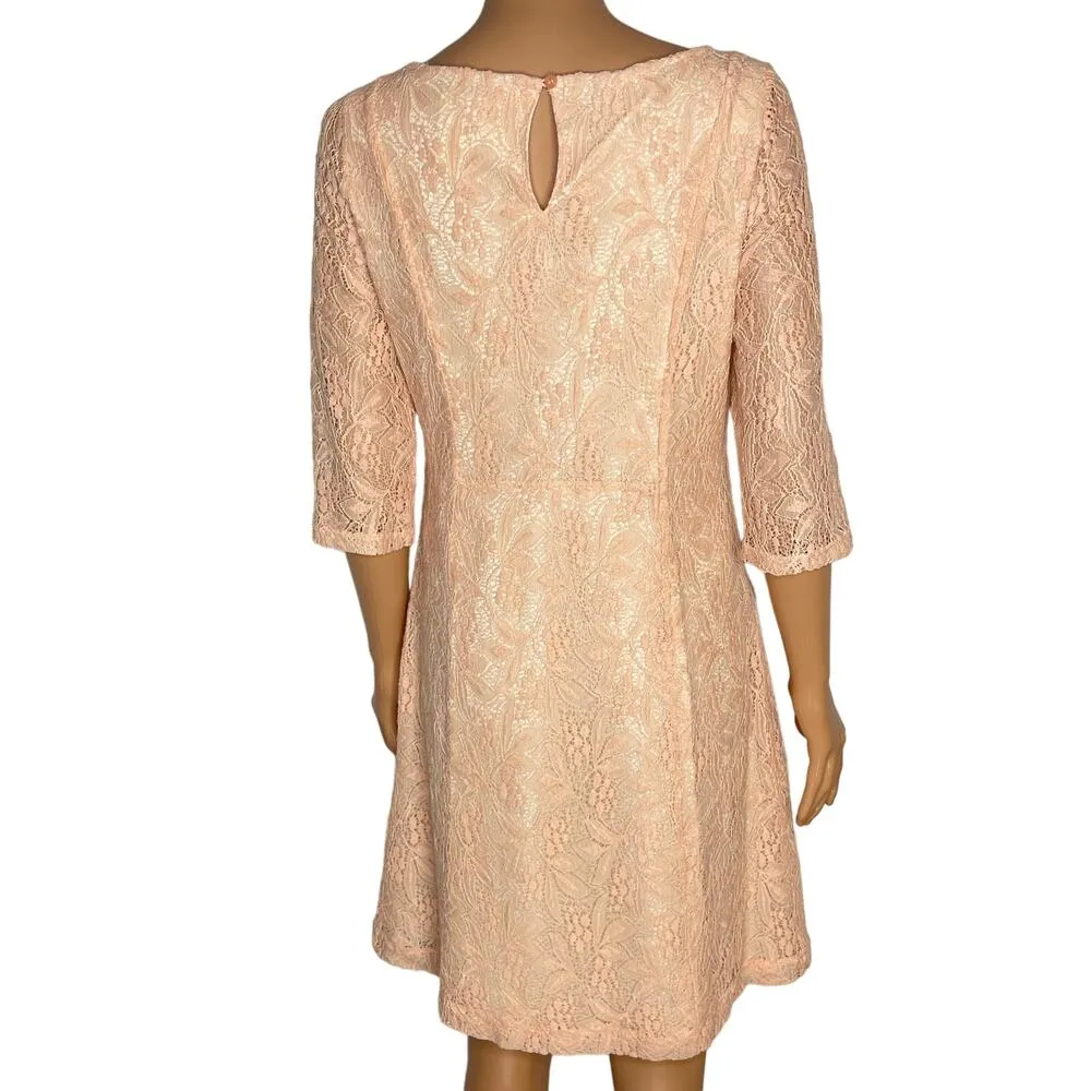 Maeve Anthropologie Pink Lefkara Lace Dress Size Medium New without tags - Image 4