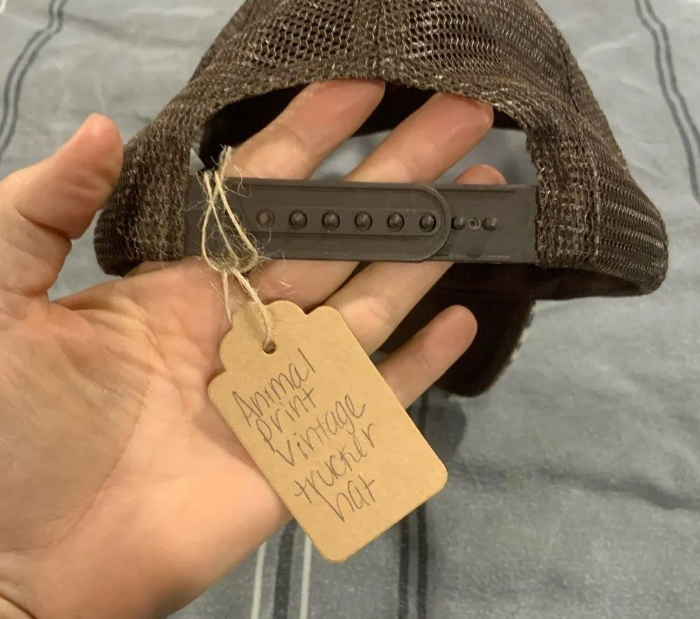 Cheetah Trucker Hat snap back - Image 4