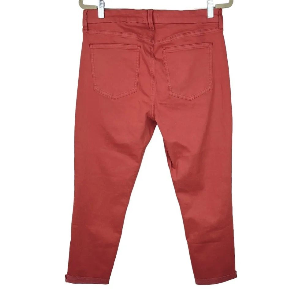 NEW  Drea Slim Straight High-Waist Cropped Jeans 32 Red Rock - Image 6