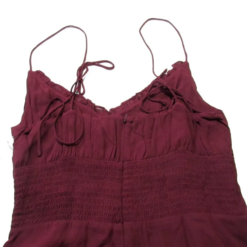 NWT Reformation Embry in Plum Tie Strap Georgette Midi Tank Dress 10 - Image 6