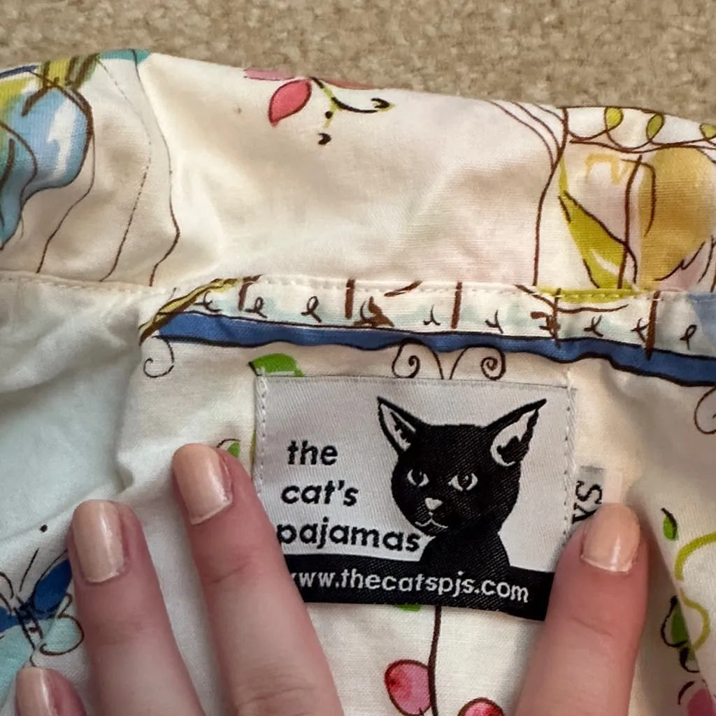 The Cat’s Pajama Bird Print Set White Size XS - Image 2