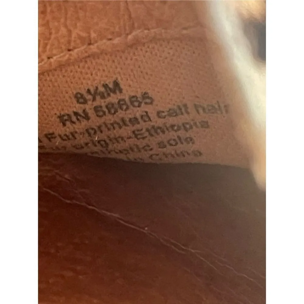 Halogen Violet Leopard Calf Hair Mules Size 8.5M - Image 12