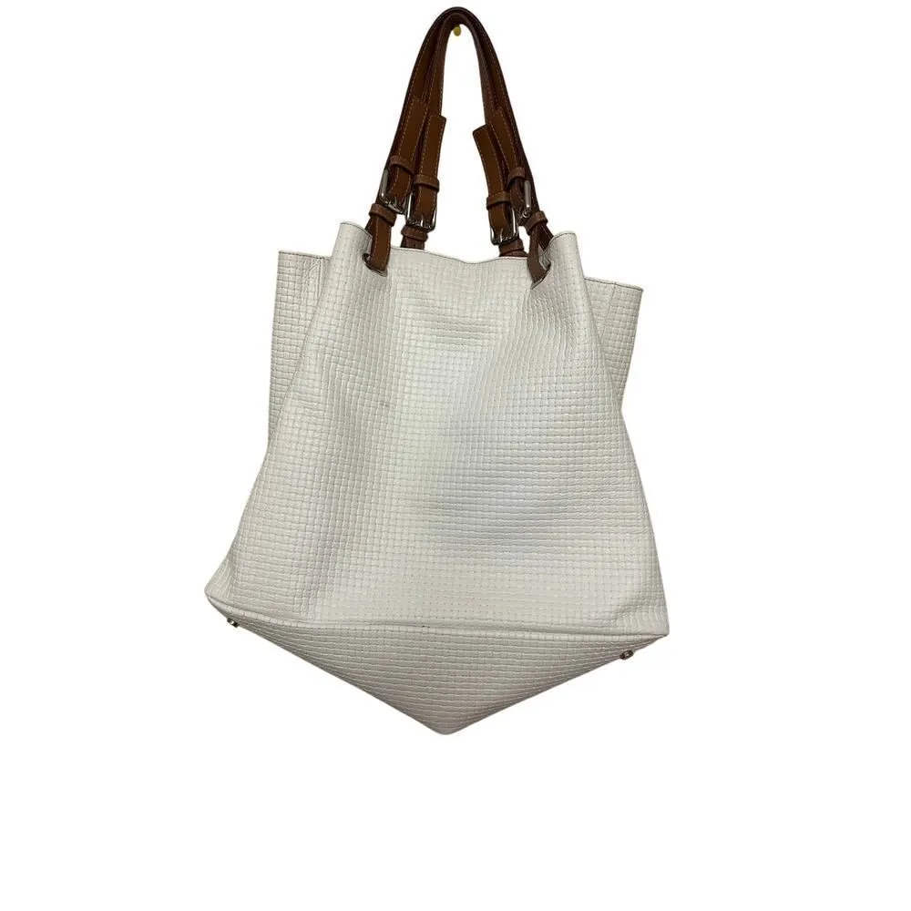 CLAUDIA FIRENZE Floral Tote Bag Mase in Italy White - Image 9