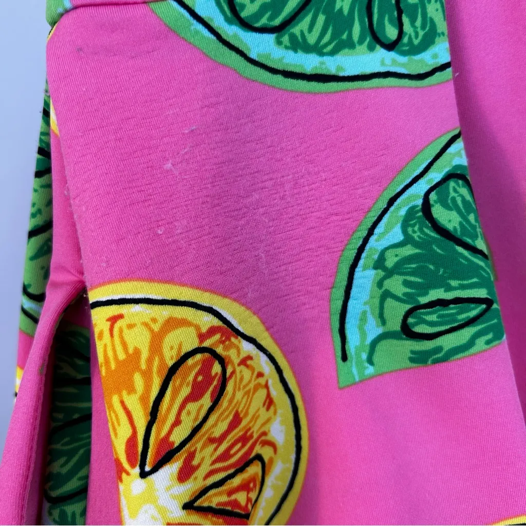 JB by Julie Brown Pink Lemon/Lime Sleeveless Neon Mini Dress Size Medium - Image 9