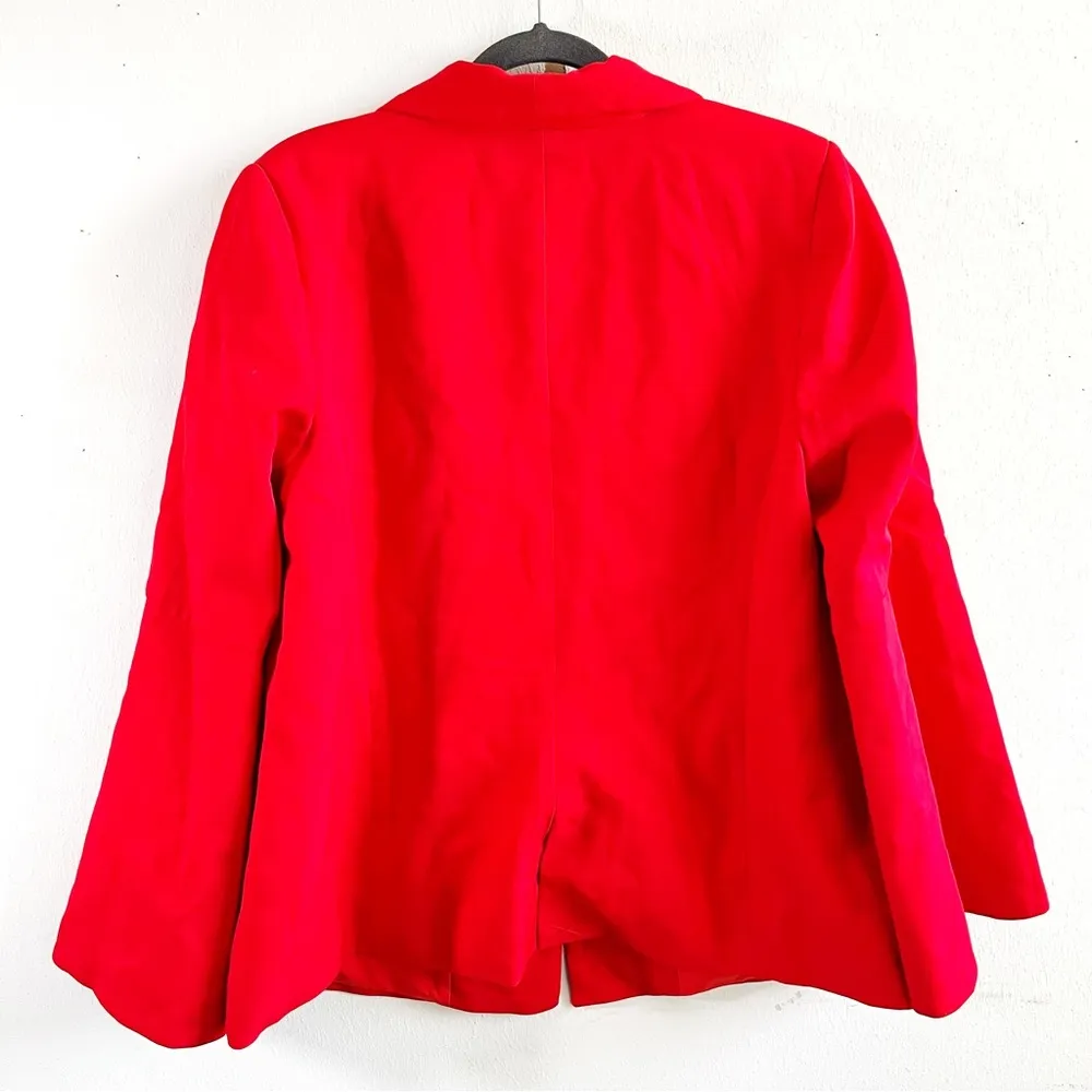 Eloquii Blazer Red Single Button Bell Split Sleeve Shawl Collar Sz 18 EUC - Image 11