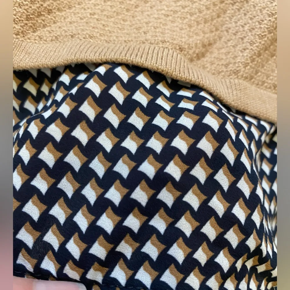 The Limited Faux Layered Tan Knit Sweater Top with 3/4 Length Sleeves, small - Image 9