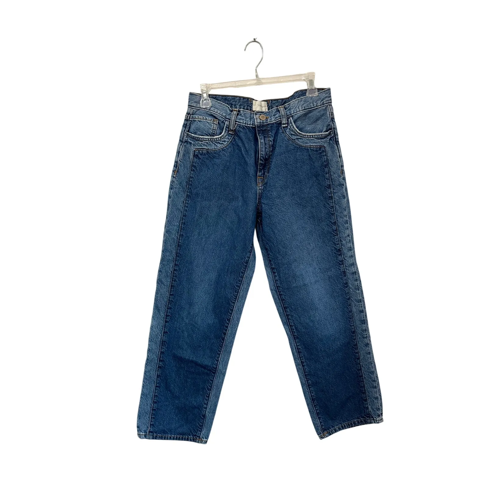 Triarchy Kelly Organic Cotton Cropped Straight Leg Mid Rise Jeans Size 28 - Image 2