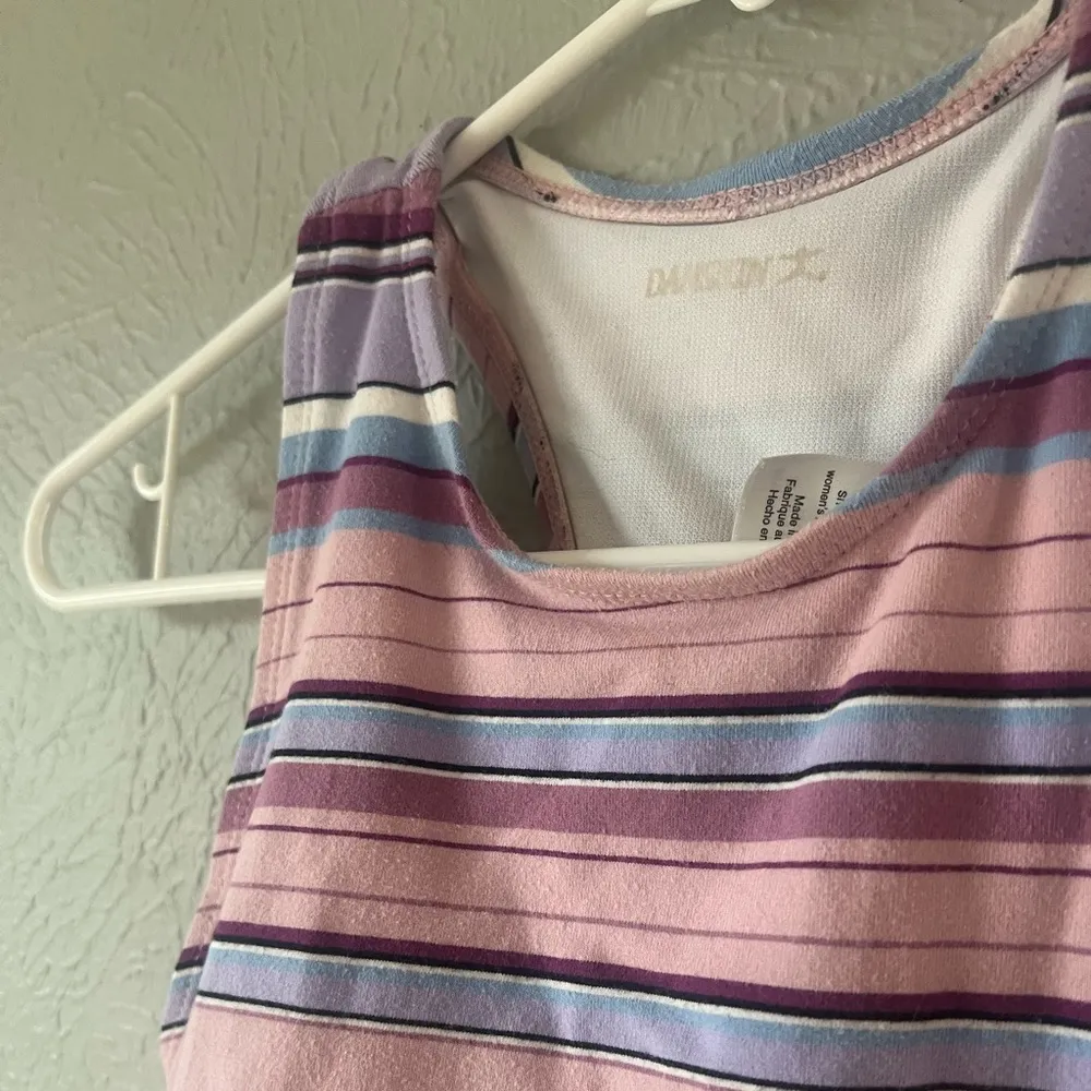 Y2K cropped stripped cropped tank with no padded bra - Image 2