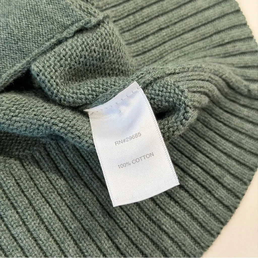 Pendleton Forest Green Cotton Boyfriend Button Cardigan Sweater Size Small - Image 7