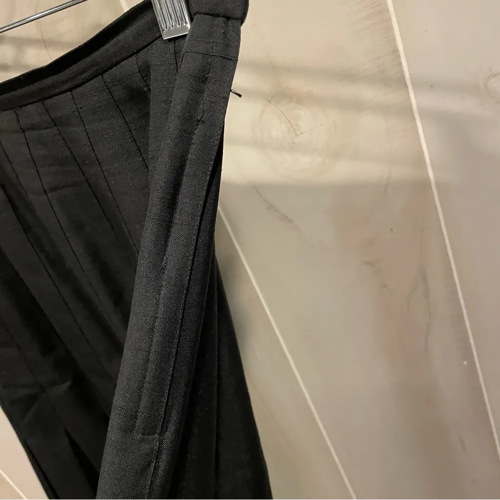 Cute vintage 90s Dana Buchman silk pleated mini skirt whimsigoth office noir - Image 12