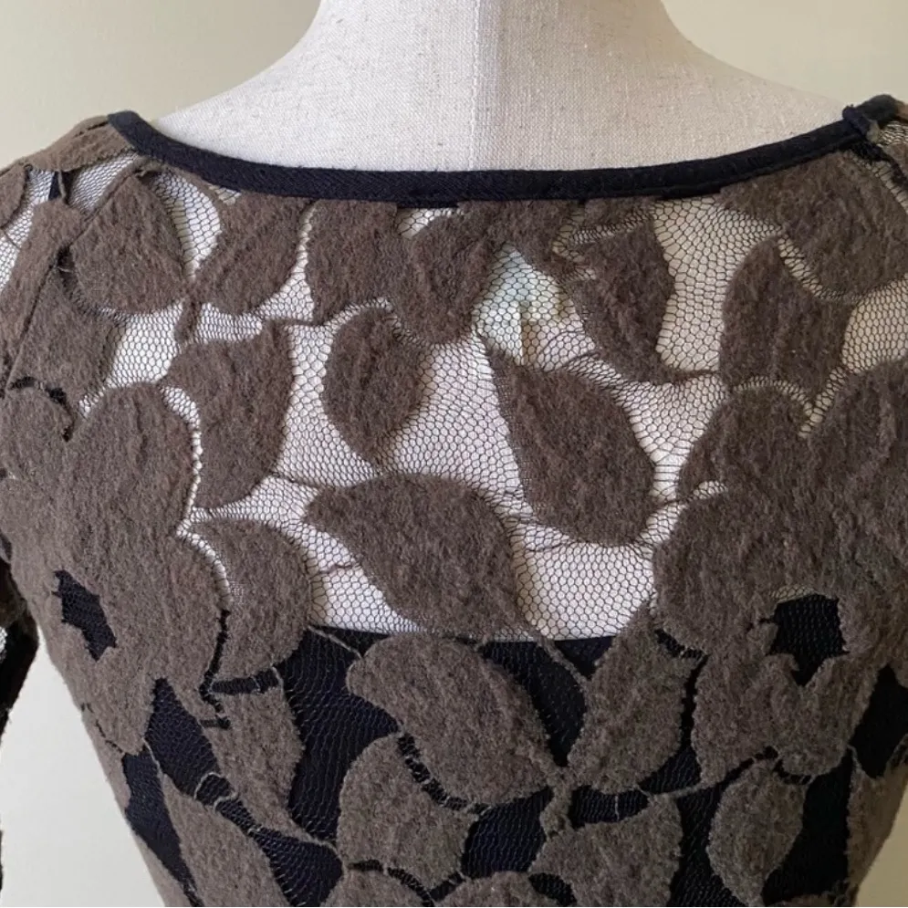 Weston Wear Anthropologie Black and Brown Floral Dress - Image 6