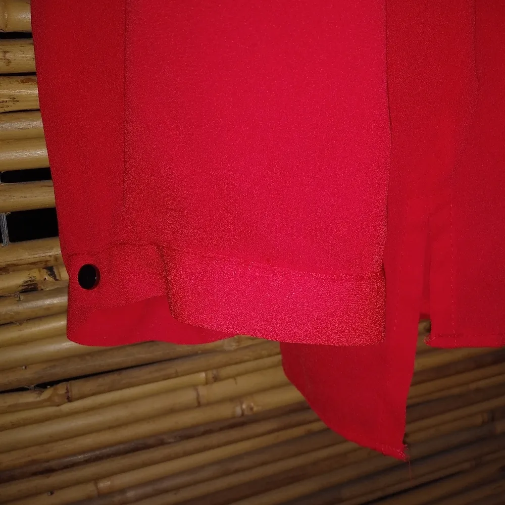 Bar III Red Glasgow Flap Front Top XXL Plus - Image 2