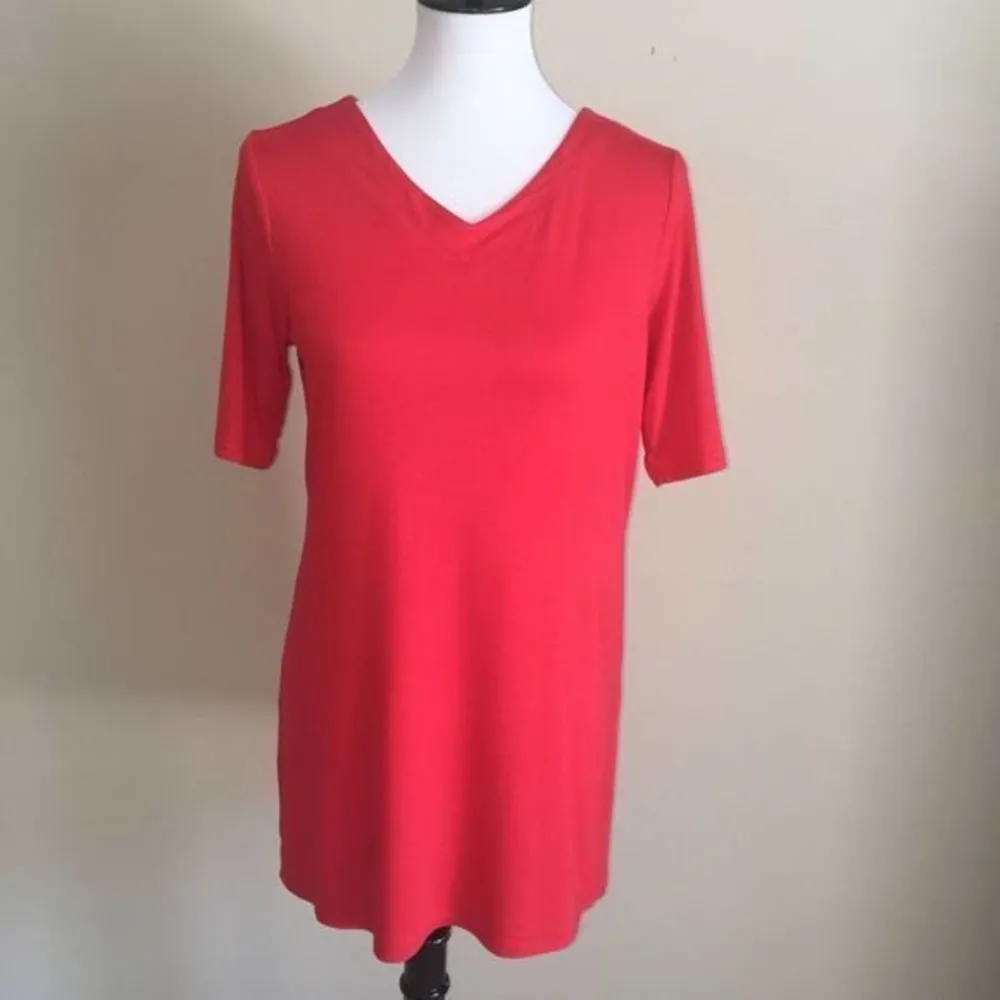 Chico’s Red Cut Out Back Top Small EUC - Image 2