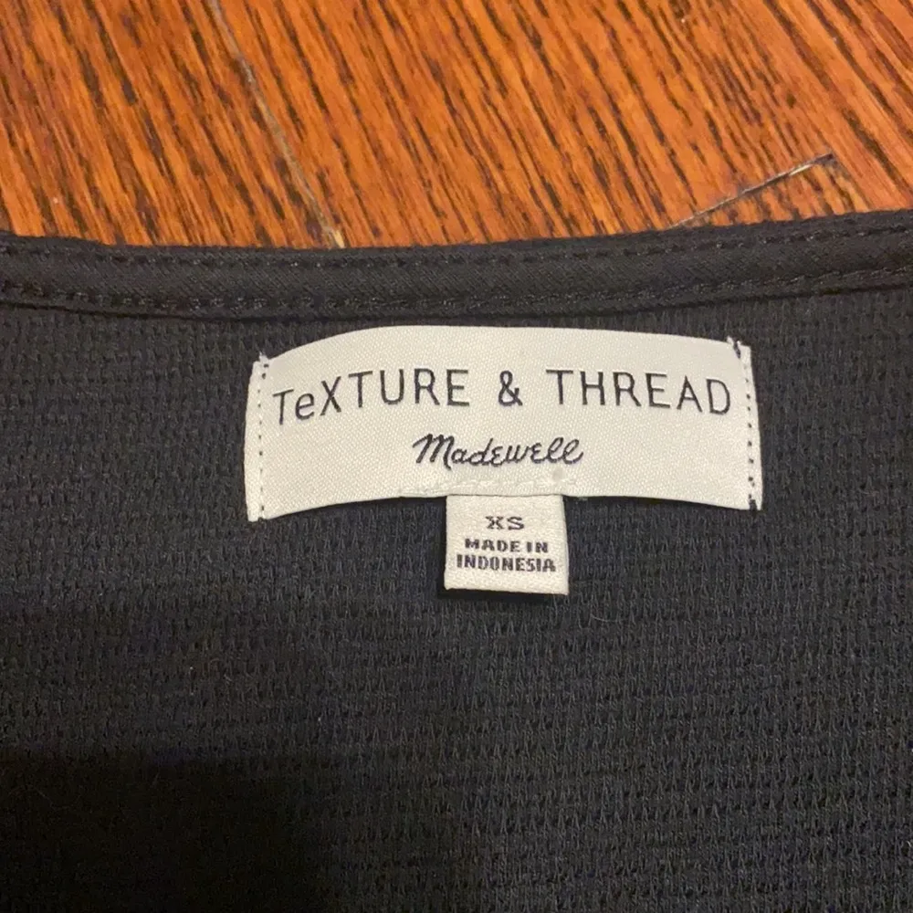 Madewell Black Ribbed Knot Front Long Sleeve - Image 3