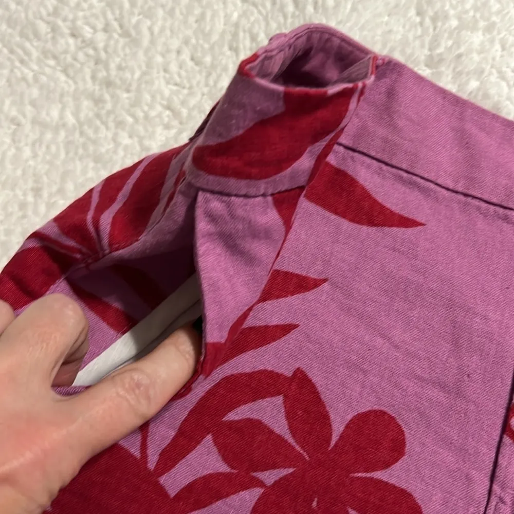 Old Navy size 12 everyday shorts linen blend 3.5” inseam pockets tropical soft - Image 8