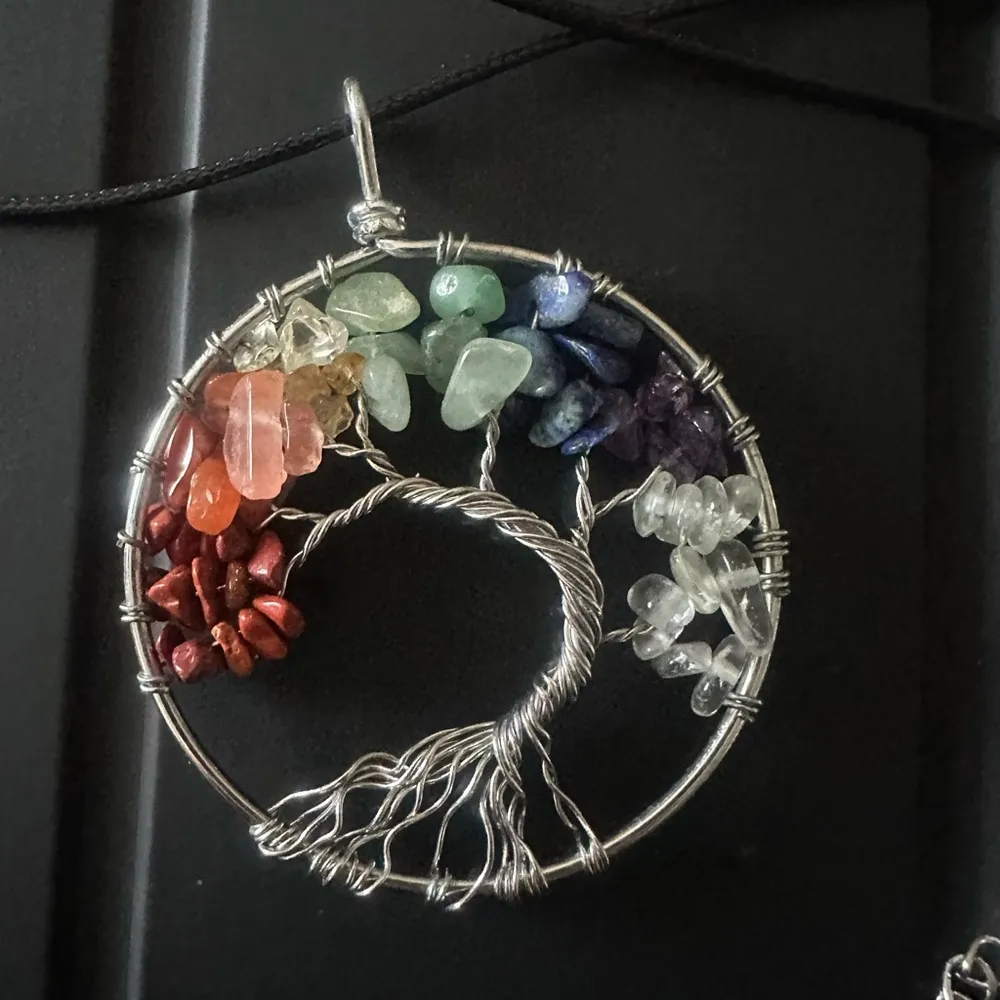 Rainbow 7 Chakra Tree Of Life Fashion • Spiritual Healing Crystal • Handmade - Image 3