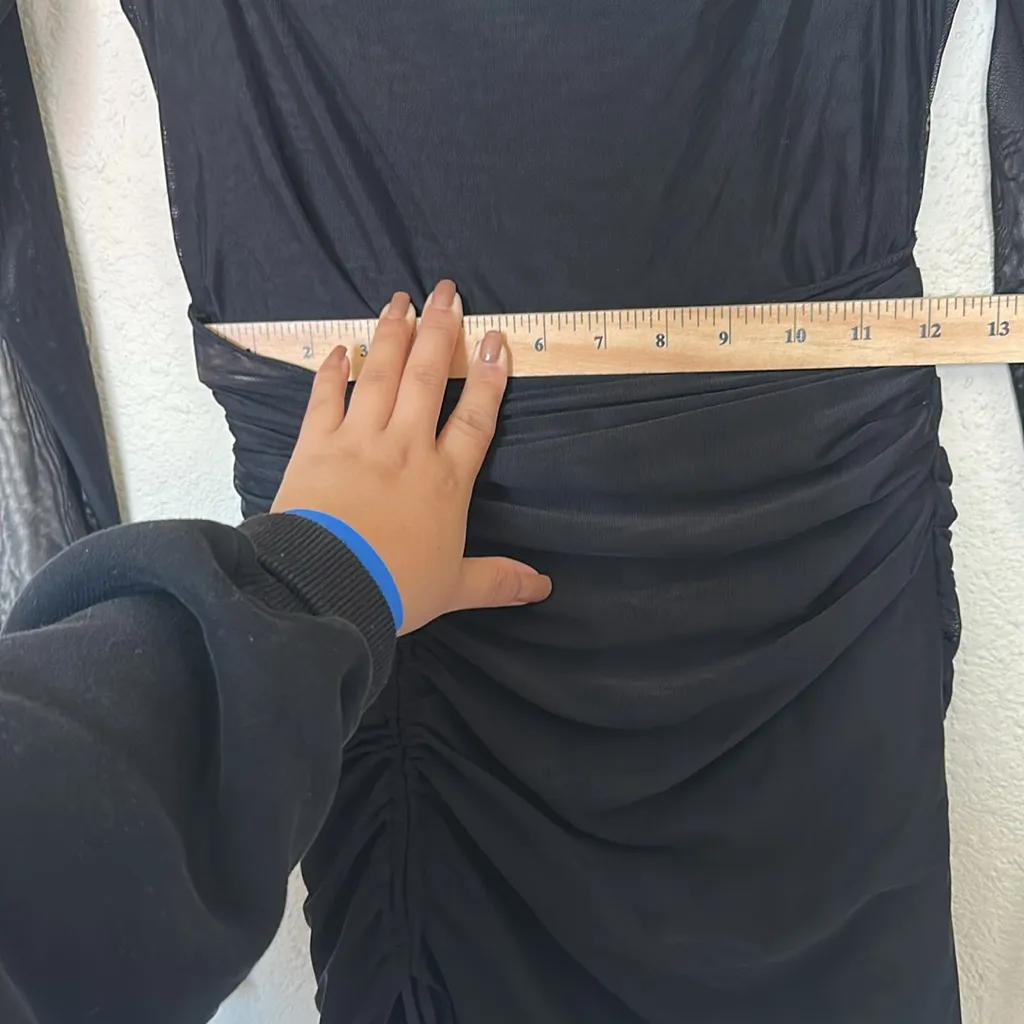 House of CB Cecilia Black Mesh Cutout‎ Mini Dress Size L NWOT - Image 11