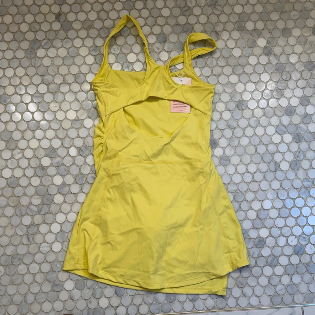 Women’s Yellow Athletic Romper Dress - Image 2