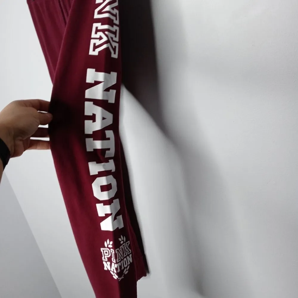Pink Nation burgundy pants size medium - Image 2