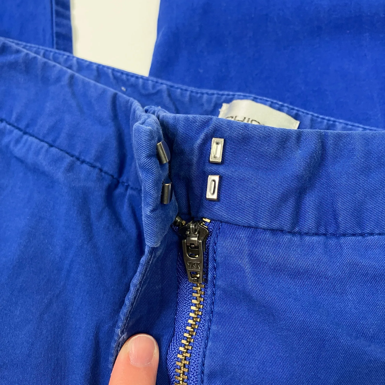 Chico's | Blue Chino Capri Pants Cotton Spandex Chicos 2/US 12/L - Image 4