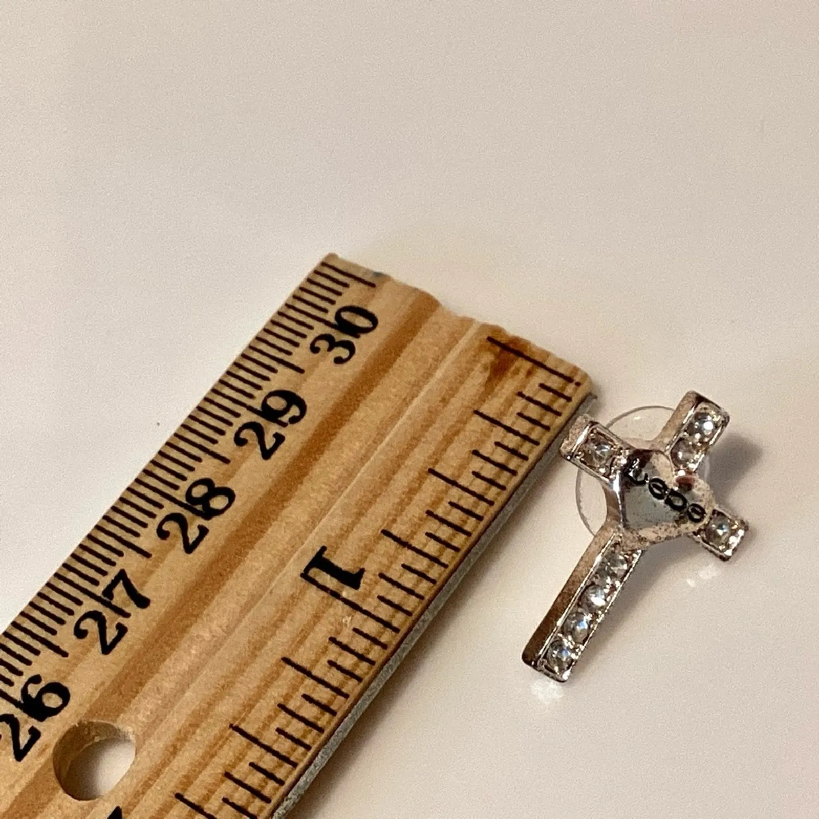 Bebe Cross Stud Earrings - Image 3