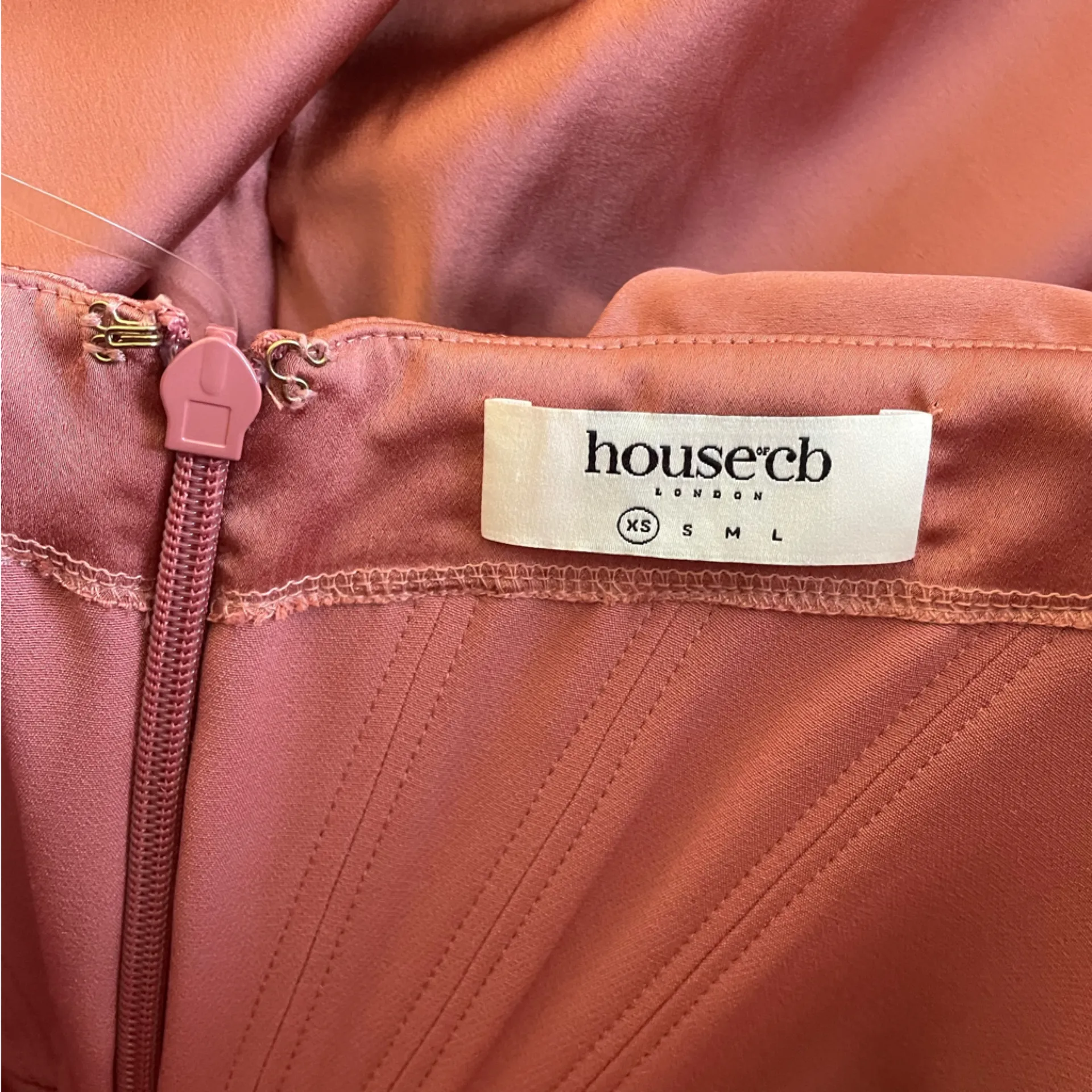 House of CB Janis Rogue Satin Corset One Shoulder Draped Knee Length Dress in XS - Image 5