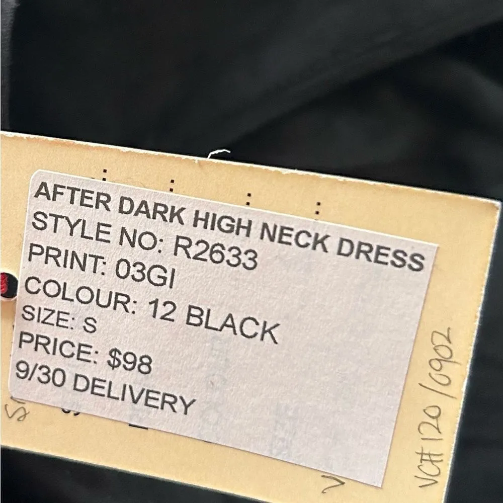 Anthropologie Raga After Dark High Neck black Glitter Mini Dress Size Small NEW - Image 12