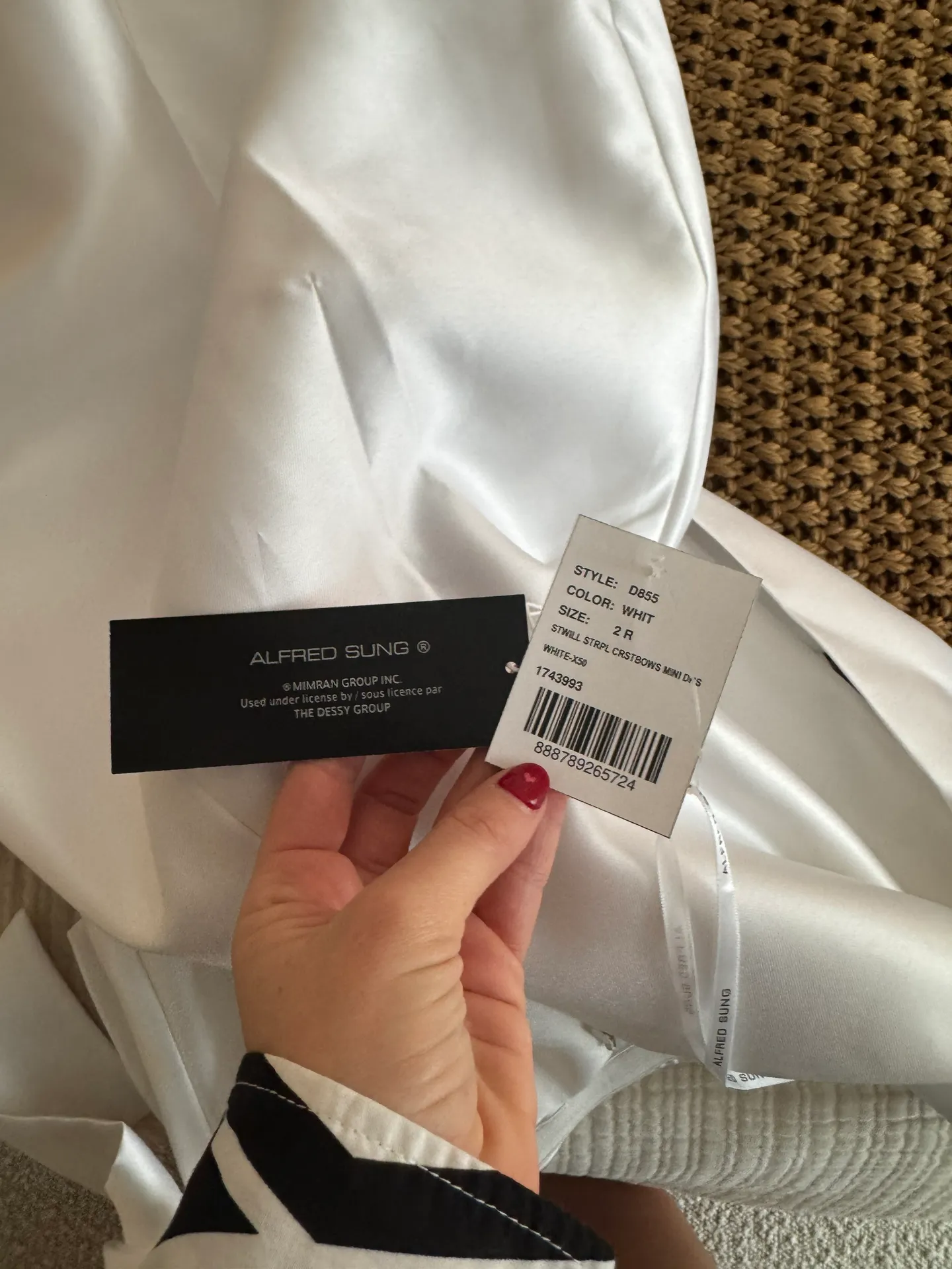 White Corset Mini Dress With Bow Sleeves  - Image 11