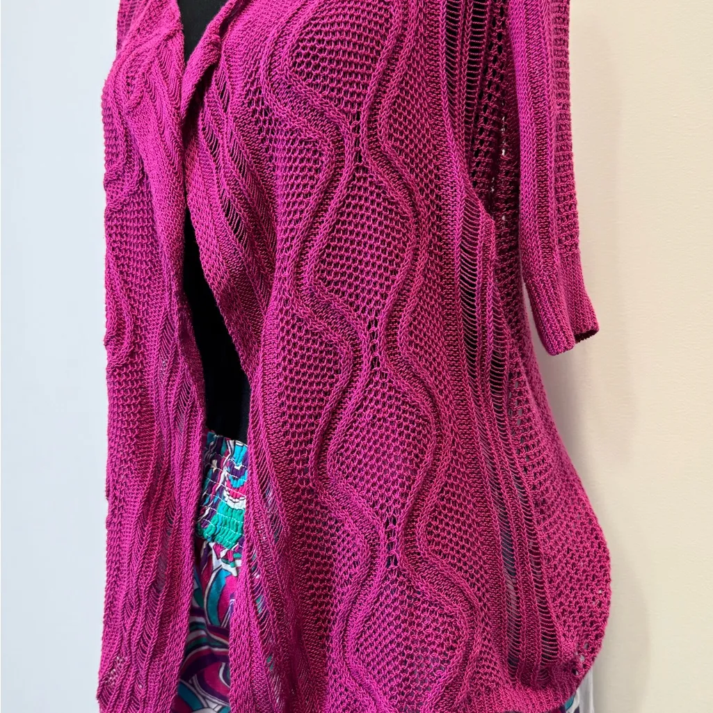 Ruby Rd. Open Cardigan & Ashley Stewart wide-leg palazzo pants - Image 2