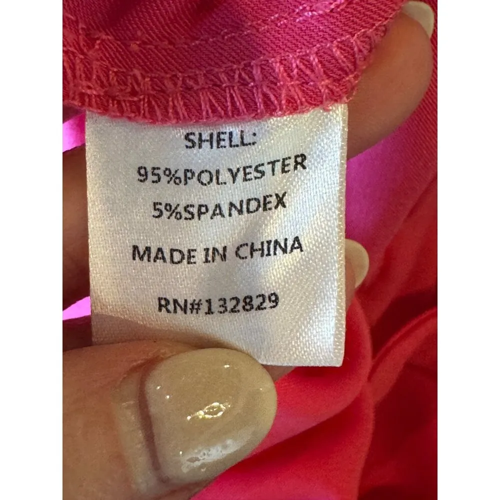 Super Down Jumpsuit Women Small Pink One Shoulder Anouk Cut Out Party Cocktail‎ - Image 11