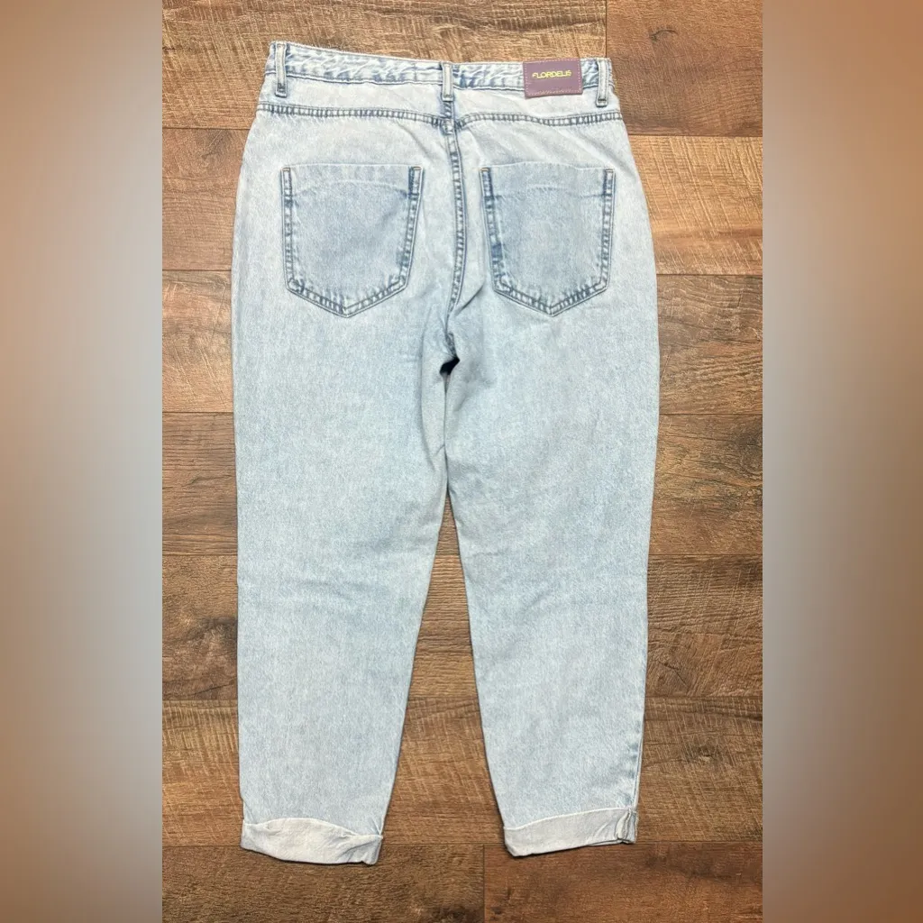 Flor De Lis Vintage 100% Cotton French Denim Jeans Size US 8 Blue - Image 5