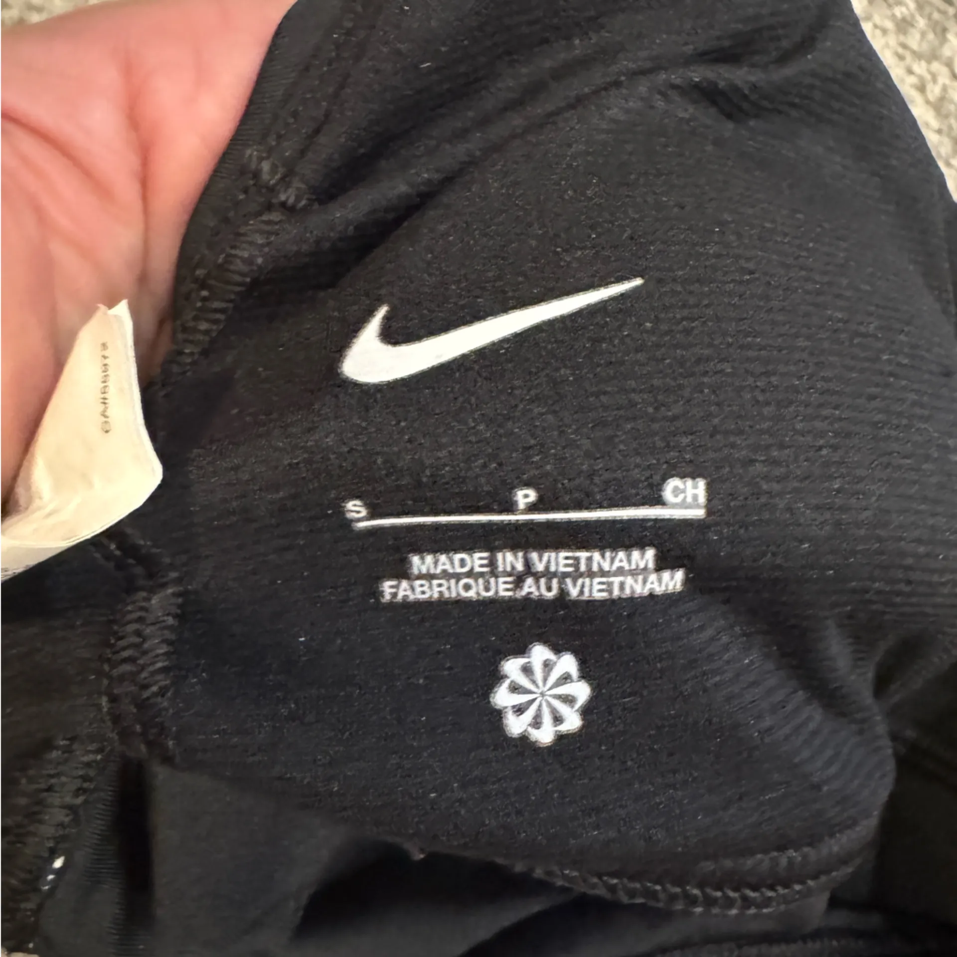 Nike Women's Black Sports Bra with White Swoosh - Image 5