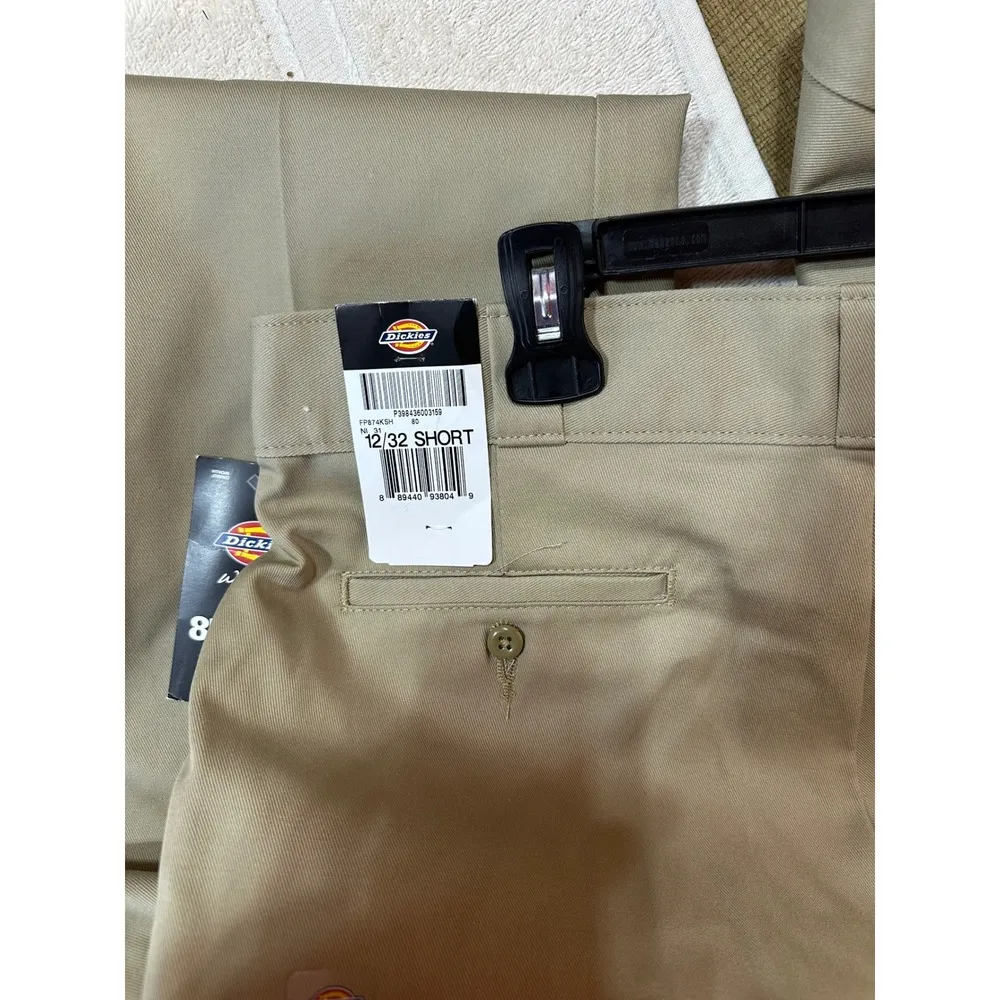 Dickies 874 Work Pants Original Fit Casual Khaki Trousers 12/32 Short - Image 5