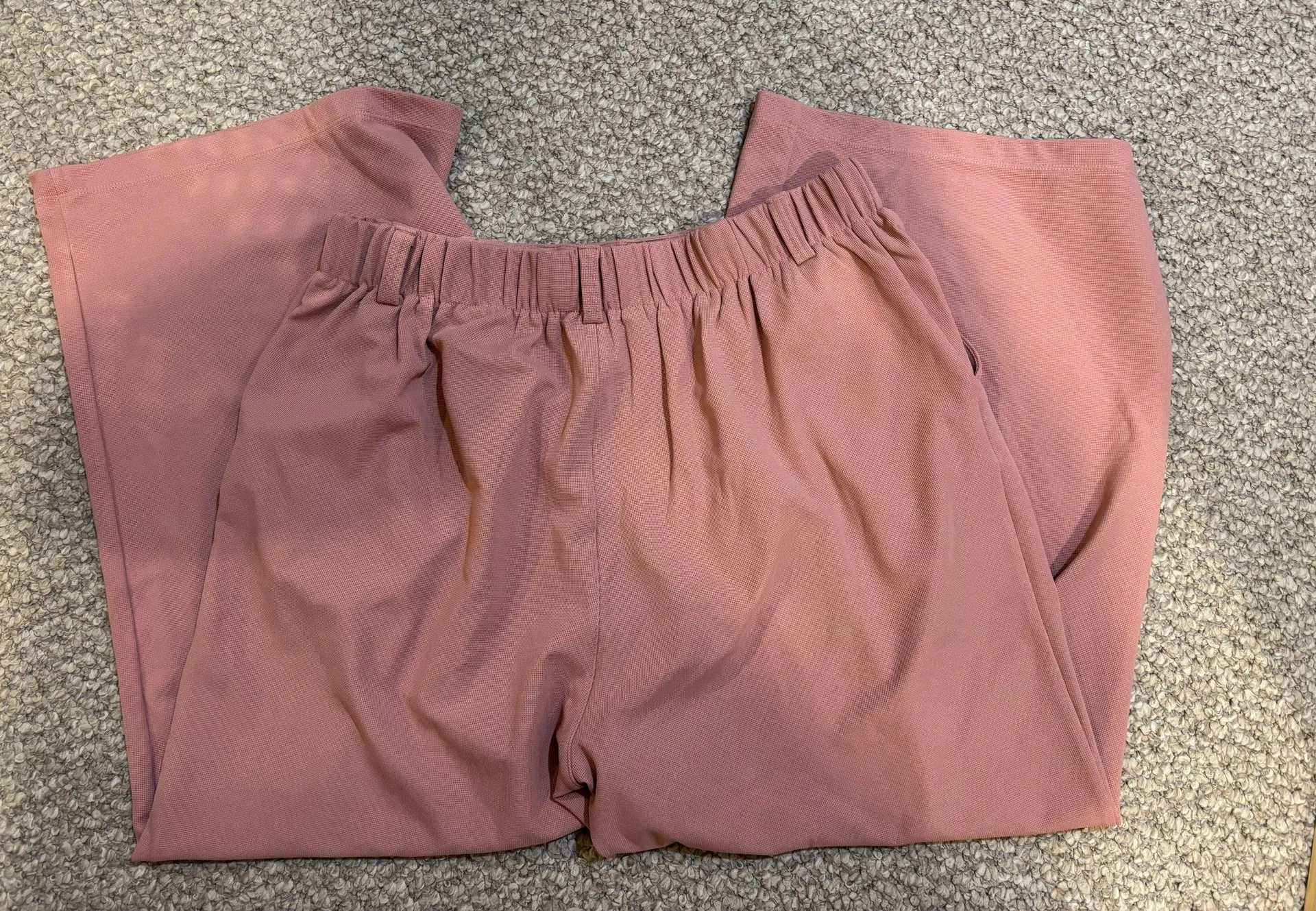 Rose Tan Wide Leg Waffle Work Pants - Image 4