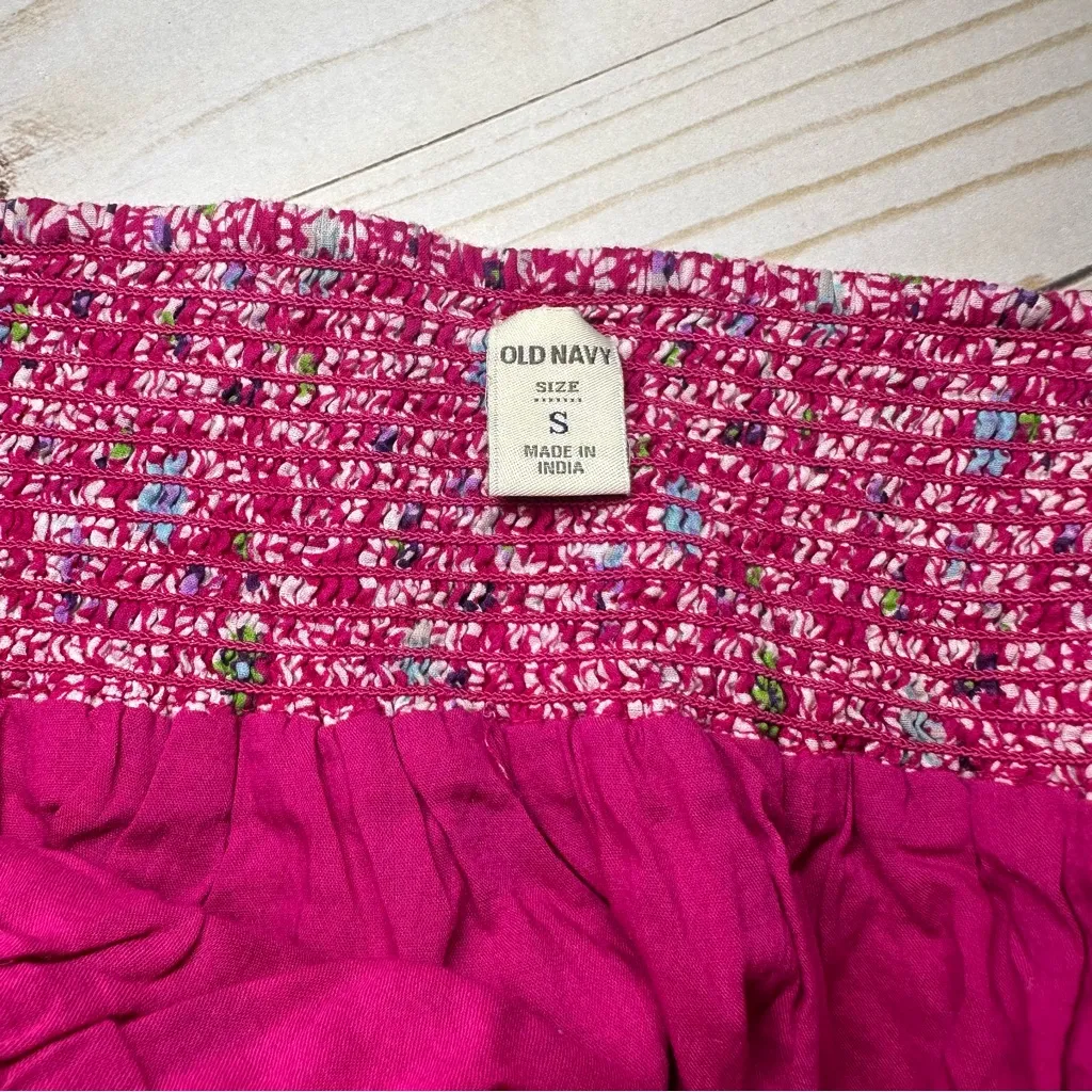 Old Navy Pink Floral Skirt - Image 3