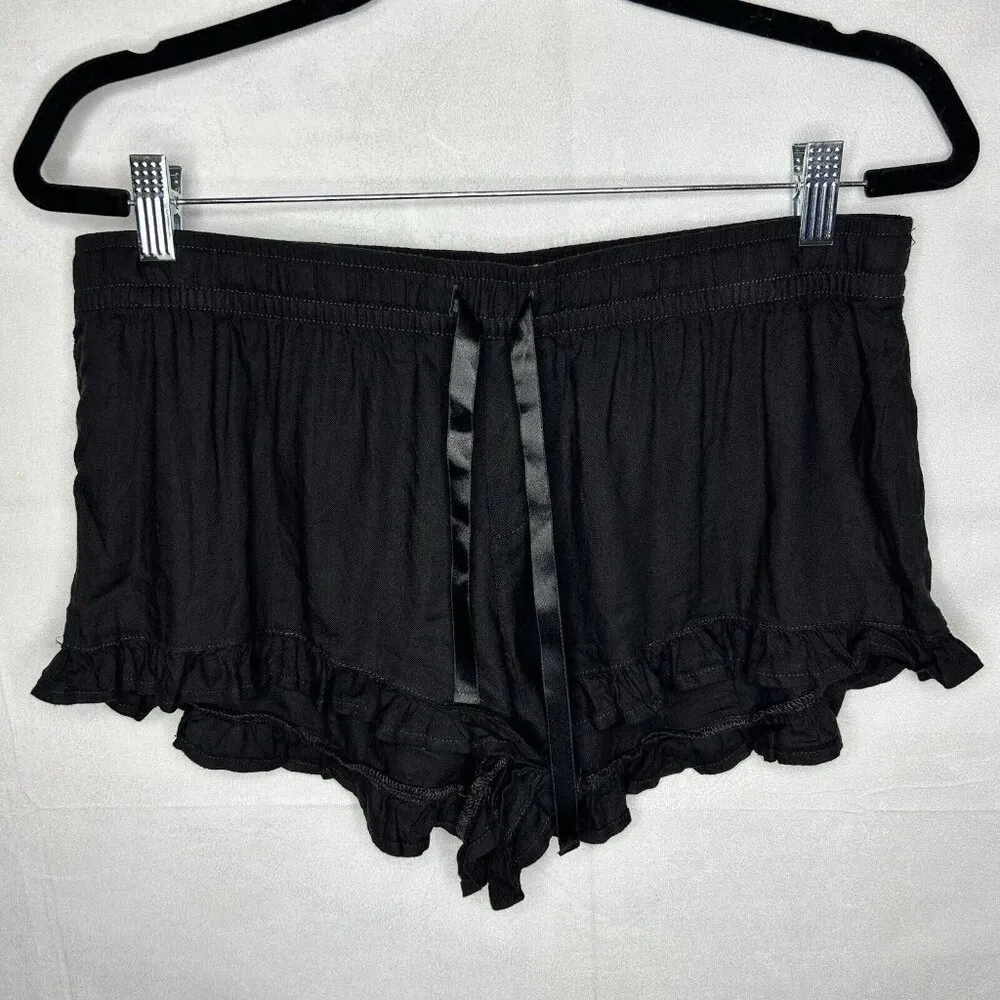 Ugg 2-Piece Pajamas Shorts / Tank Shirt Black Sz Large Drawstring Super Soft - Image 7